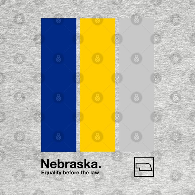 Nebraska // Original Minimalist Artwork Poster Design by DankFutura